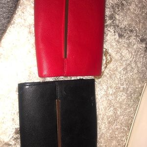 black & red handbags